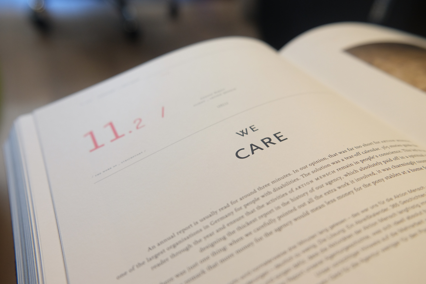 We Care Book Page